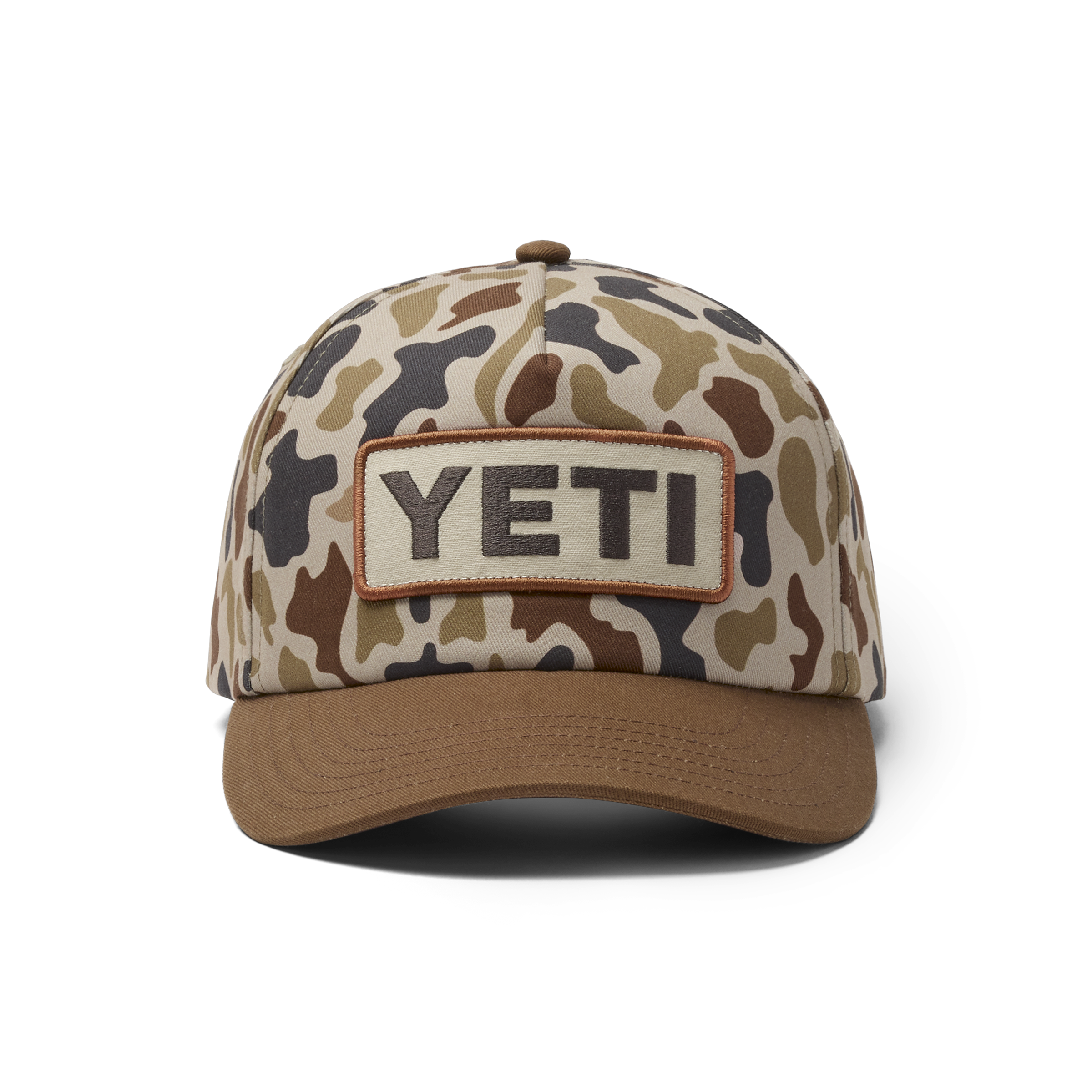 YETI® Wetlands Camo Logo Badge Mid Pro Flat Brim hat