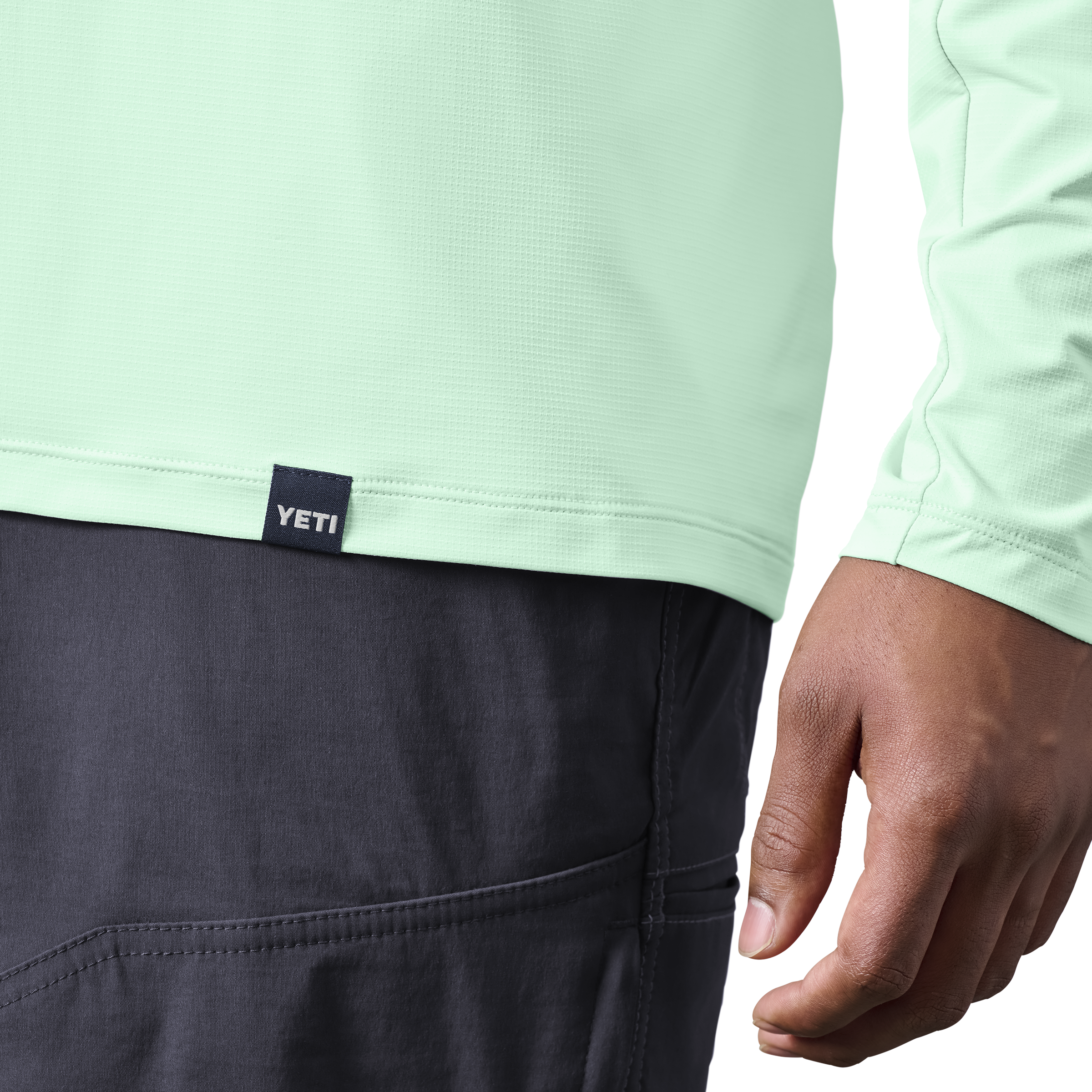 Men's Hooded Ultra Lightweight Sunshirt Ice Blue - Image 6