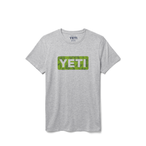 Womens Floral Logo Badge Short Sleeve T-Shirt Heather Grey