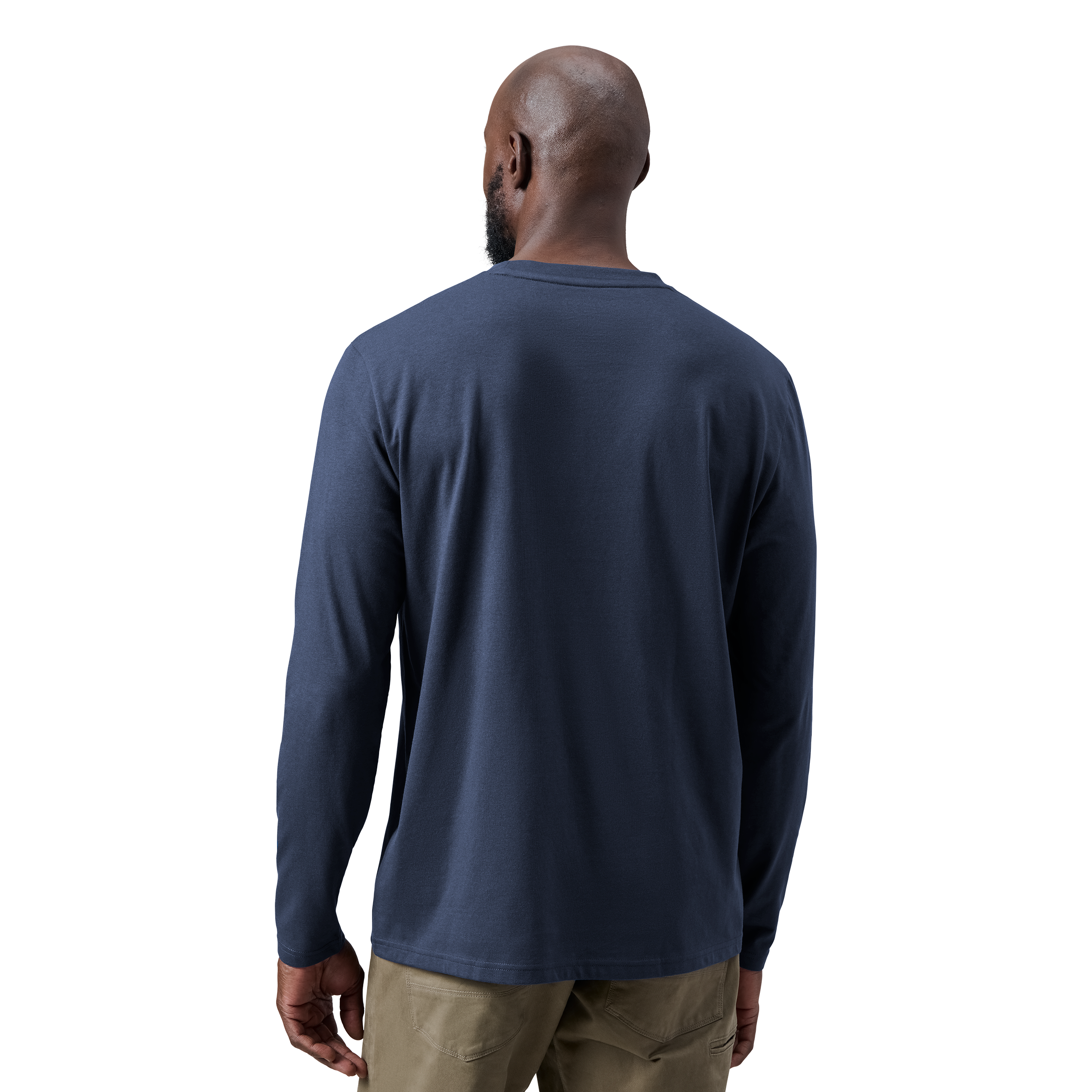 Logo Badge Long Sleeve Shirt Navy - Image 3