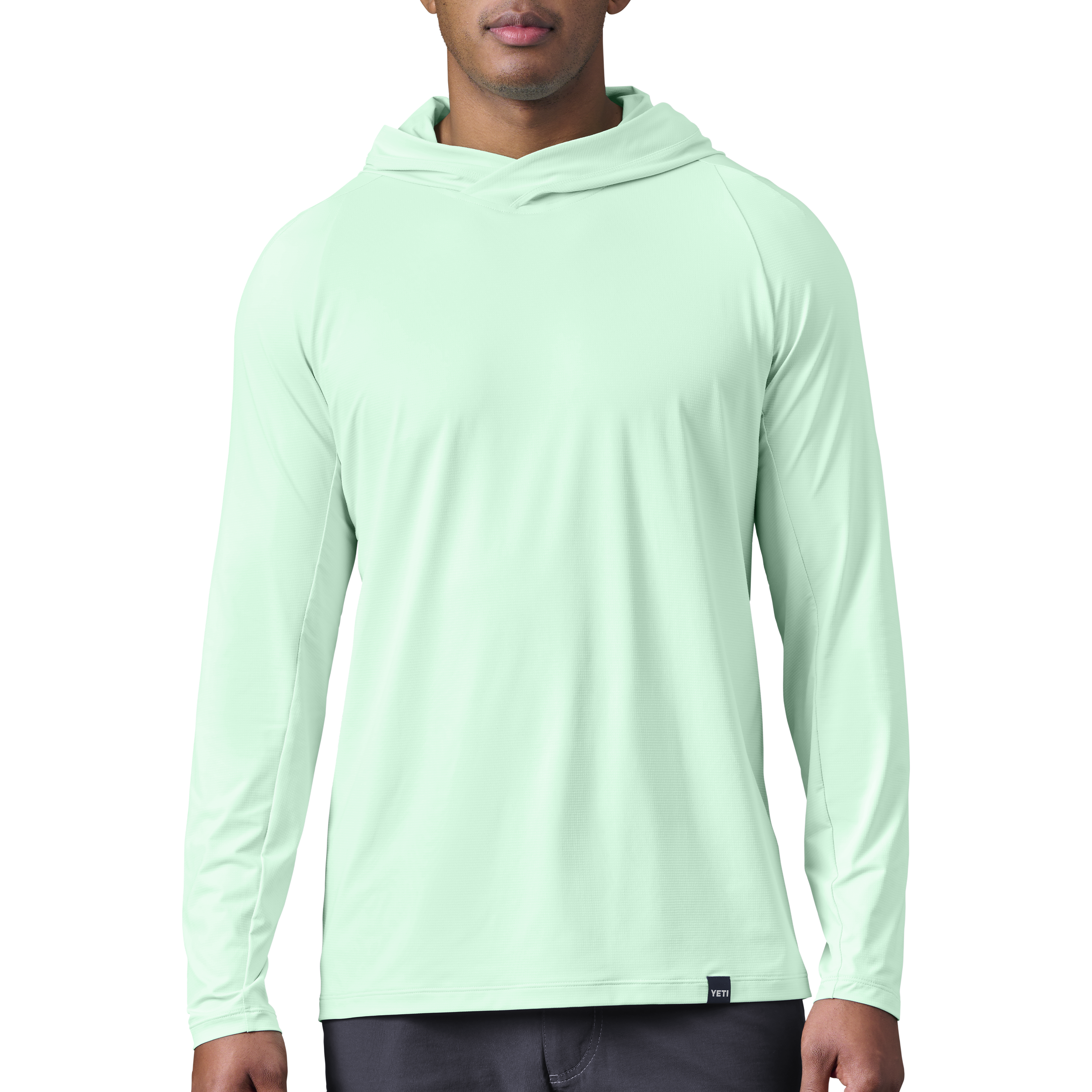 Men's Hooded Ultra Lightweight Sunshirt Ice Blue - Image 3